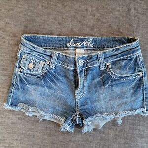 Love Notes Women's Blue Casual Summer Denim Shorts Bottom Size 7/8